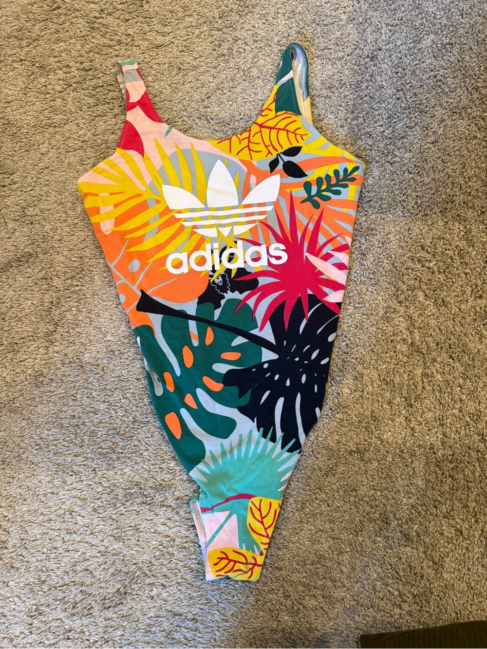 adidas adult tropical Print One-Piece bodysuit Multi